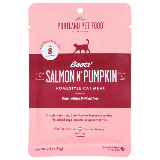 Portland Pet Food Company Meal Cat Salmon and Pumpkin 2.6 Oz (Pack Of 12)