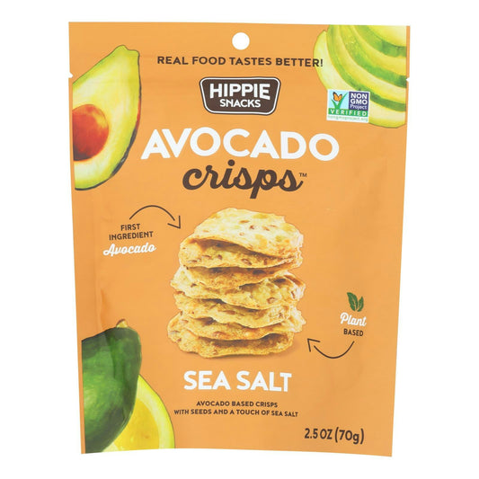 Hippie Snacks Avocado Crisps Sea Salt 2.5 Oz Pack of 8