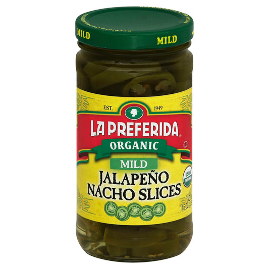 La Preferida Pepper Jalapeno Slice Mild Organic 11.5 oz (Pack of 12)
