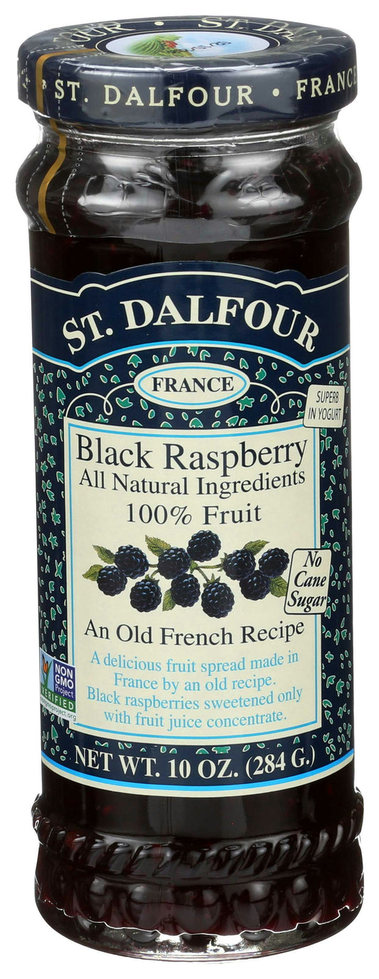 St.Dalfour BLACK RASPBERRY ALL FRUIT 10 Oz Pack of 6