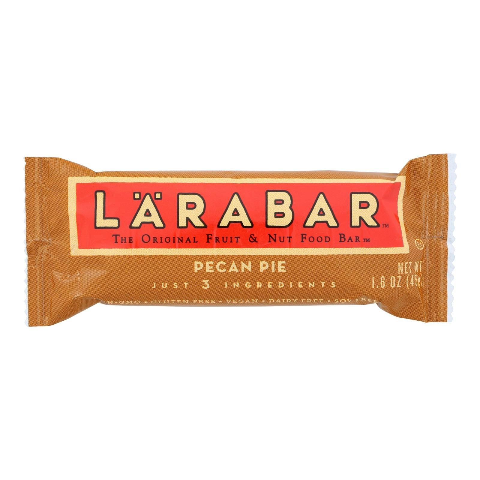Larabar Food Bar Fruit & Nut Pecan Pie Gluten Free 1.6 Oz Pack of 16