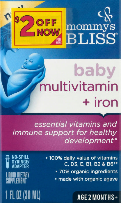 Mommys Bliss Baby Multivitamin Iron 1 fl oz