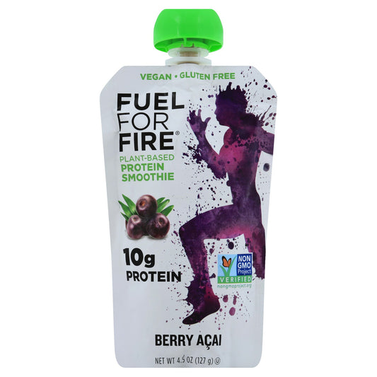 Fuel For Fire Smoothie Vegan Berry Acai 4.5 Oz (Pack of 12)