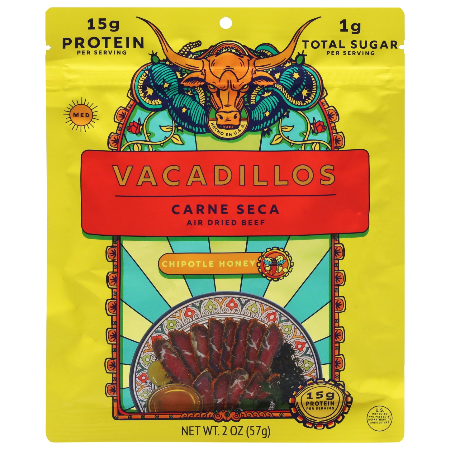 Vacadillos Chipotle Honey - 2 Oz (Pack of 8)