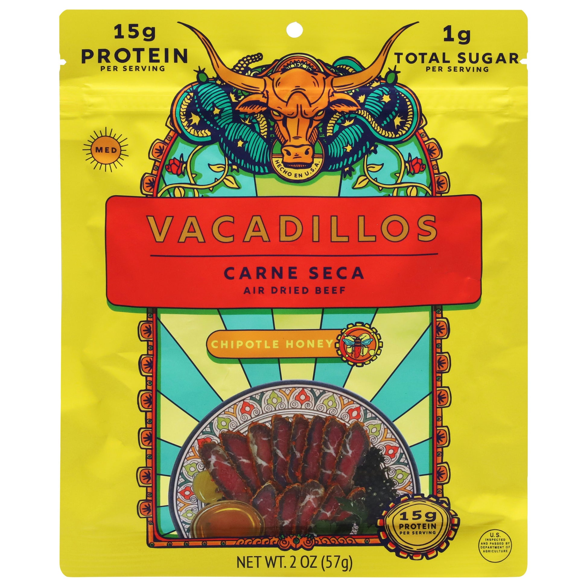 Vacadillos Chipotle Honey - 2 Oz (Pack of 8)