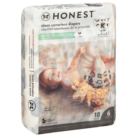 The Honest Company Diapers Size 6 All The Letters 18 Pack (Pack of 4)