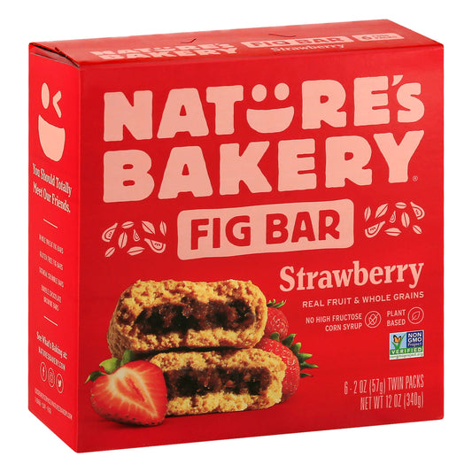 Natures Bakery Bar Fig Whole Wheat Strawberry 12 oz (Pack of 6)