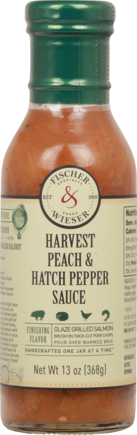 Fischer & Wieser Sauce Peach Hatch Pepper 13 Fl Oz (Pack of 6)