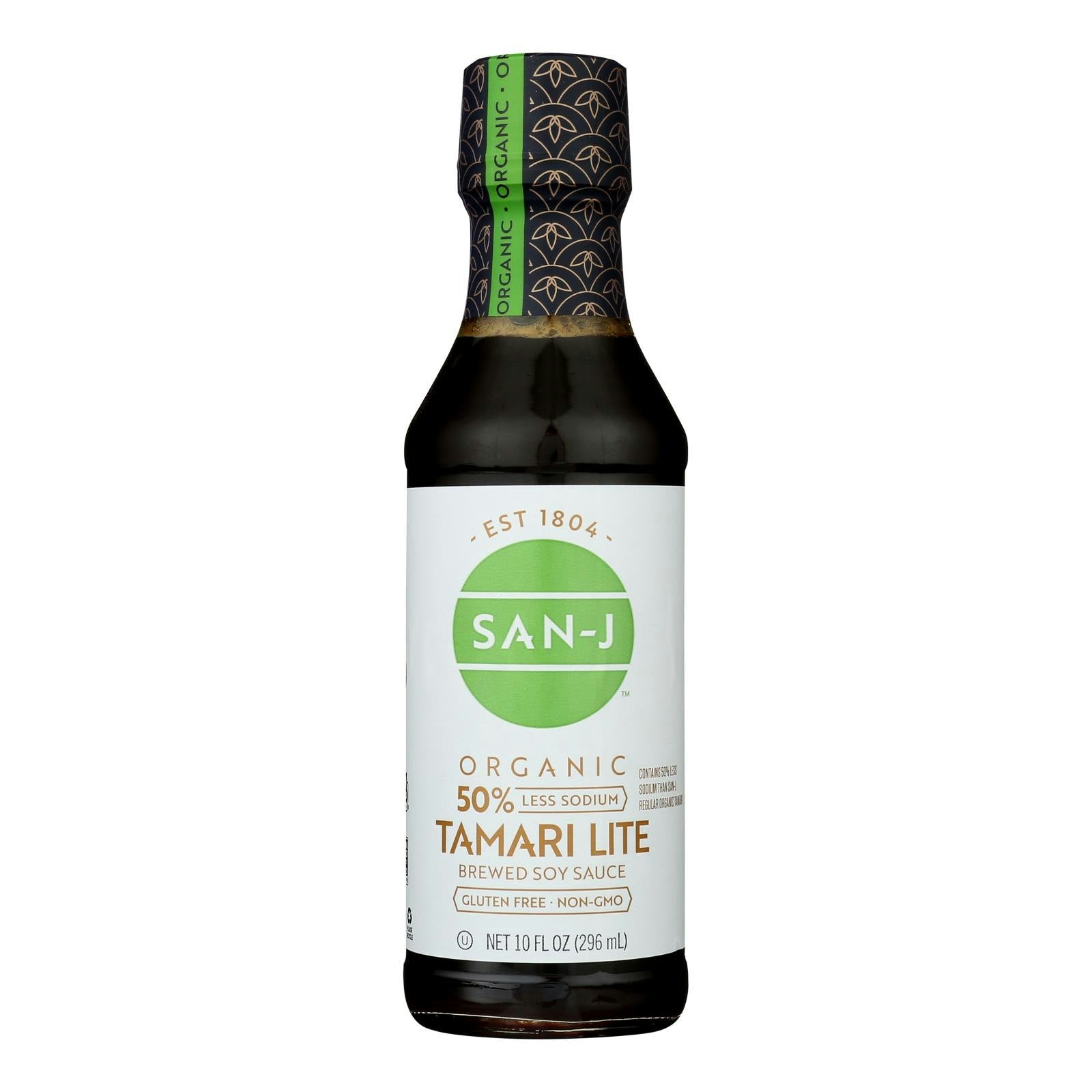 San-J - Tamari Soy Sauce Lite Low Salt - 10 fl. oz (Pack of 6)