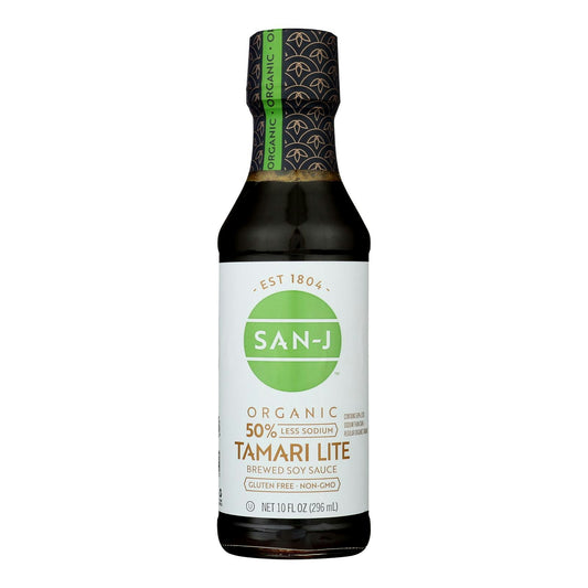 San-J - Tamari Soy Sauce Lite Low Salt - 10 fl. oz (Pack of 6)