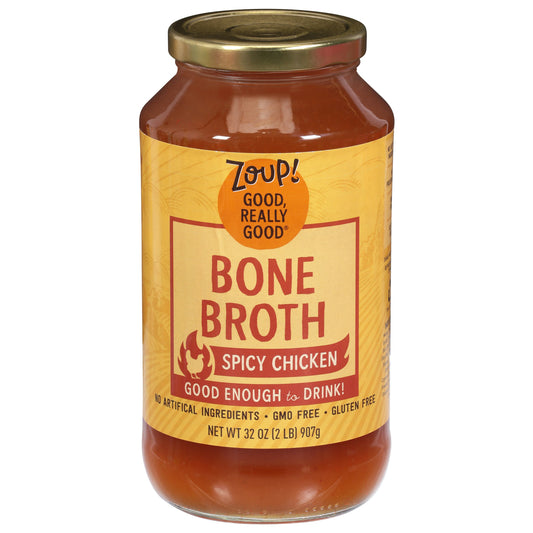 Zoup Good Really Broth Bone Spicy Chicken 32 oz (Pack of 6)