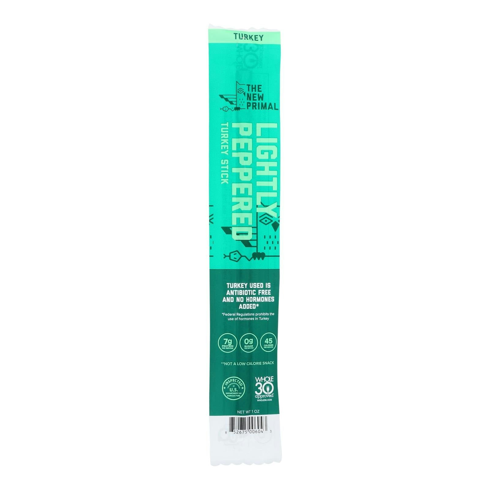 The New Primal Jerky Turkey Stick Gluten Free - 1 oz (Pack of 20)