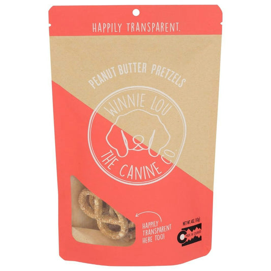 Winnie Lou The Canine Co Baked Peanut Pretzel Dog Treat 4 Oz Pack of 6