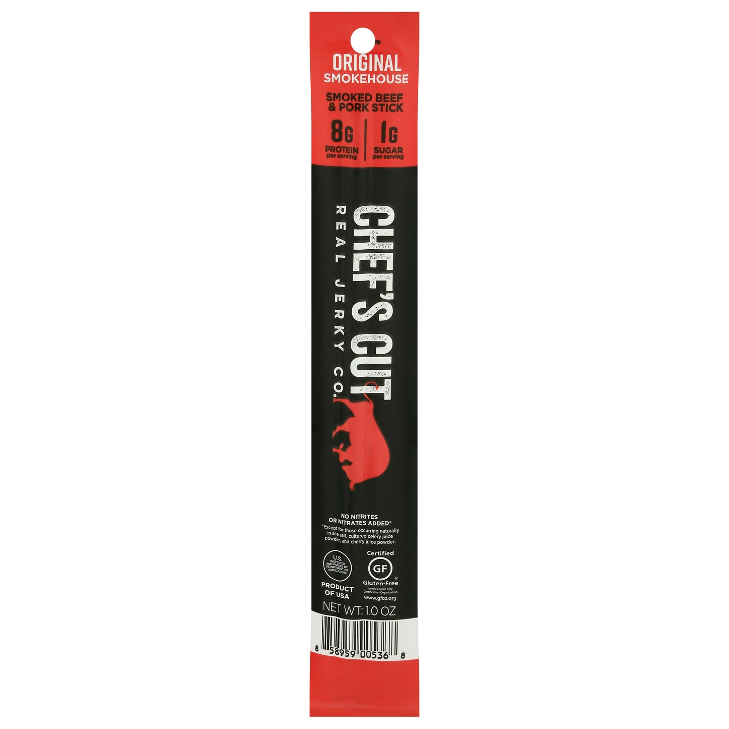 Chefs Cut Jerky Snack Stick Original Smokehouse 1 oz (Pack Of 16)