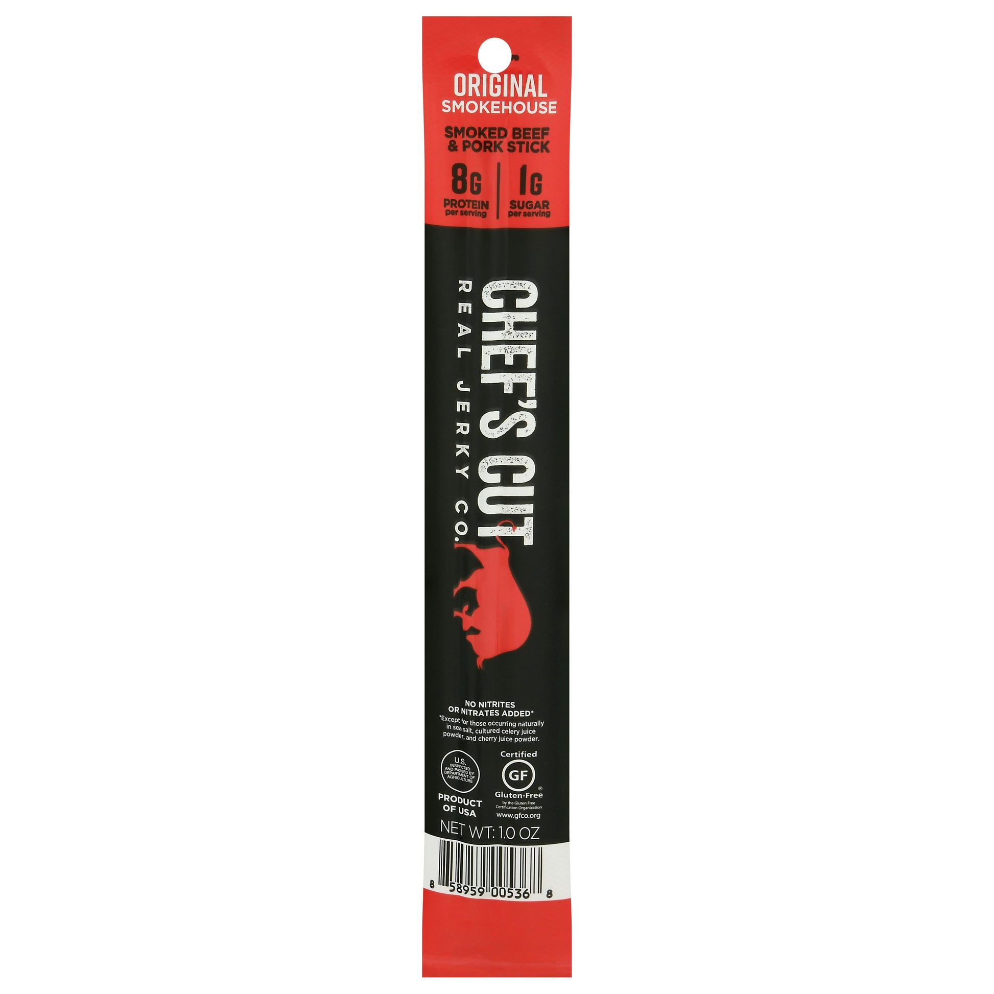 Chefs Cut Jerky Snack Stick Original Smokehouse 1 oz (Pack Of 16)