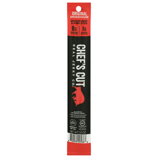 Chefs Cut Jerky Snack Stick Original Smokehouse 1 oz (Pack Of 16)
