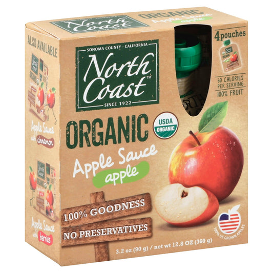 North Coast Apple sauce Peach Organic 12.8 oz (Pack of 6)
