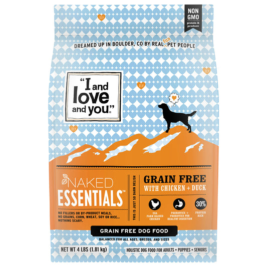 I & Love & You Dog Chicken Duck Naked Es 4 Lb Pack of 4