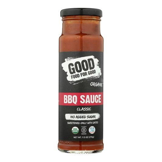 Good Food For Good - BBQ Sauce Classic Organic 9.5 oz (Pack of 6)