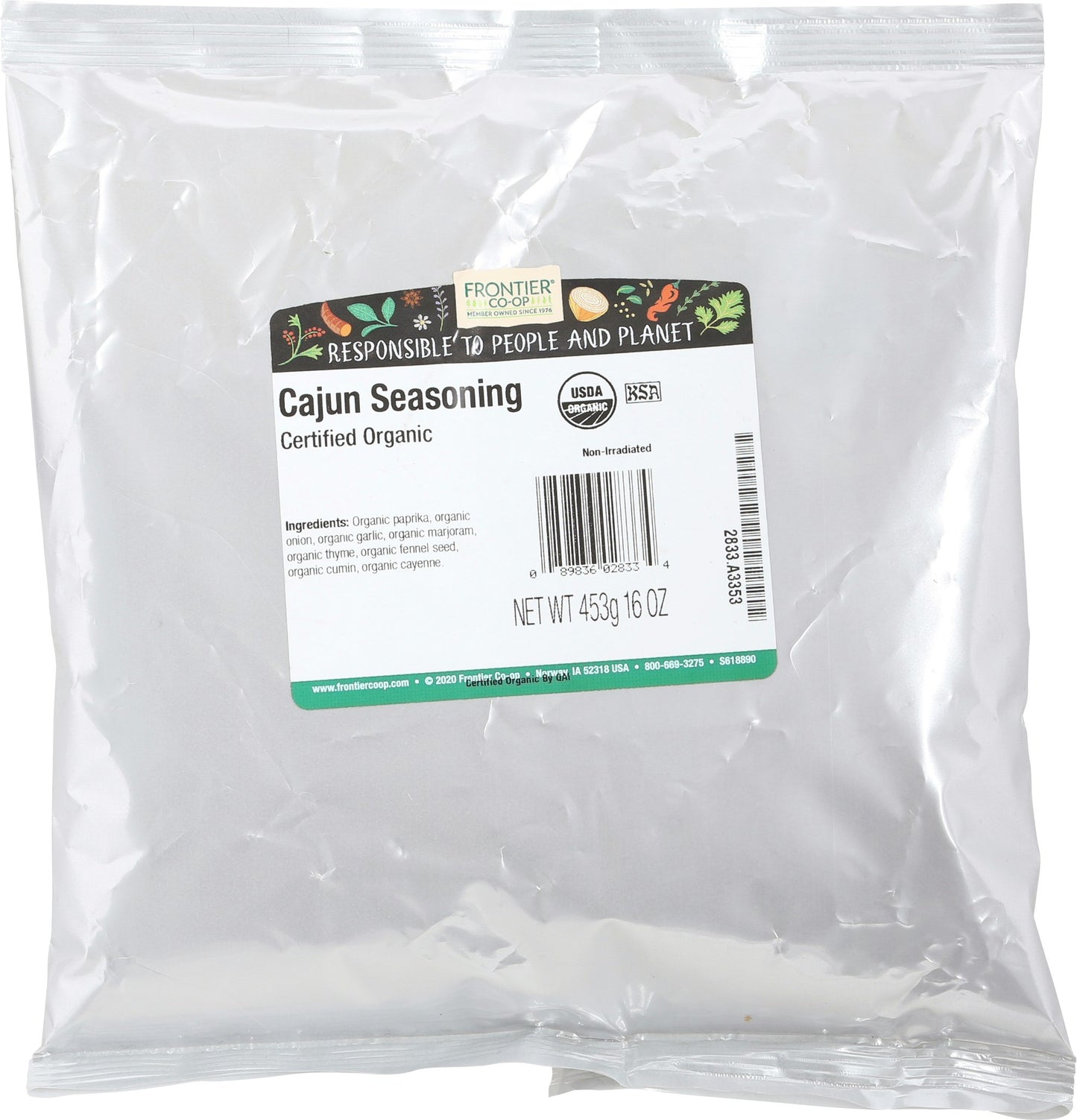 Frontier Herb Seasoning Cajun 16 Oz