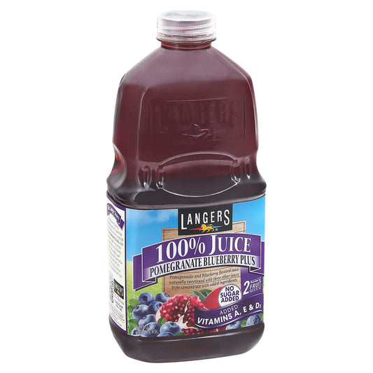 Langers Juice Pomegrante Bluberry 100% 64 Fo Pack of 8