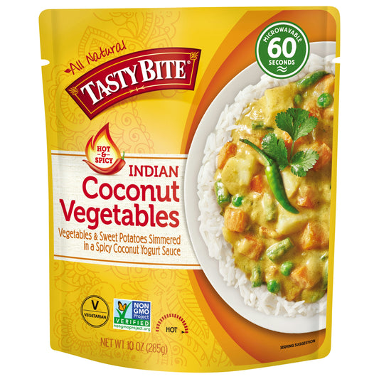 Tasty Bite Entree Pouch Coconut Veg 10 Oz (Pack of 6)