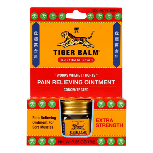 Tiger Balm Extra Strength Pain Relieving Ointment - 0.63 oz (Pack of 6)
