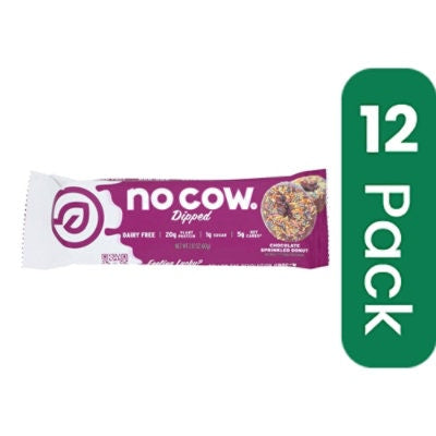 No Cow Bar - Bar Chocolate Sprinkled Donut 2.12 oz (Pack of 12)