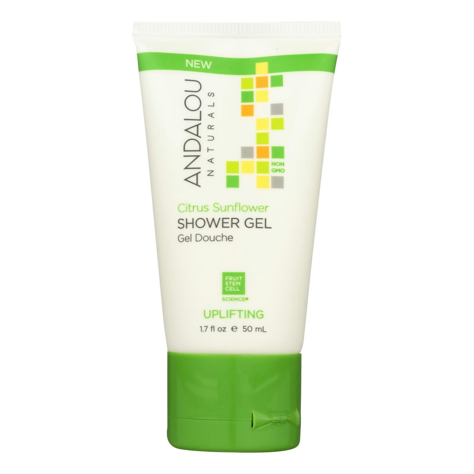 Andalou Naturals Shower Gel Citrus Sunflower 1.7 fl oz (Pack of 6)