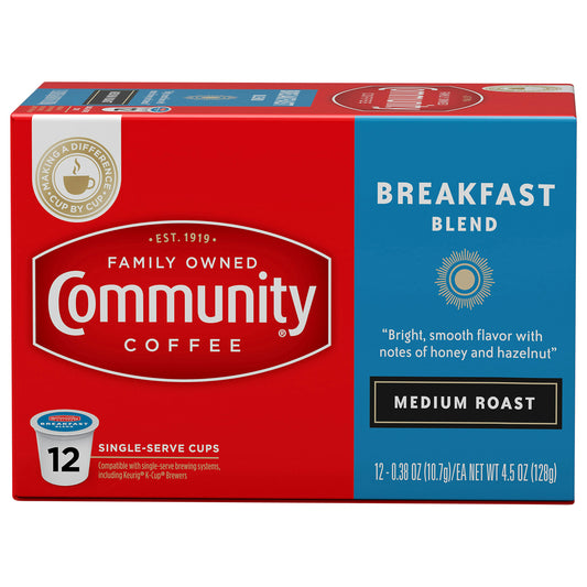 Community Coffee Coffee Single Serve Breakfast Blend 12 Pc Pack of 6