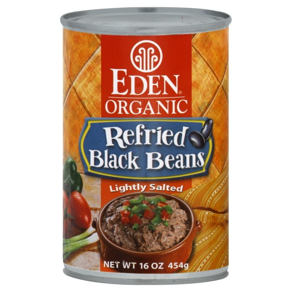 Eden Foods Bean Refried Black 16 Oz (Pack of 12)