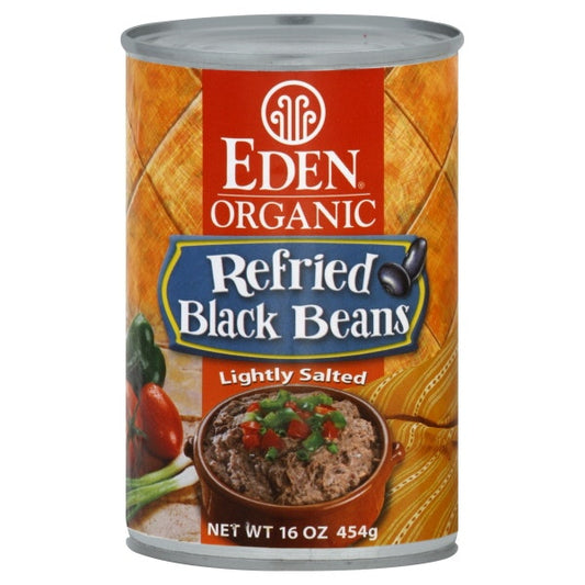Eden Foods Bean Refried Black 16 Oz (Pack of 12)