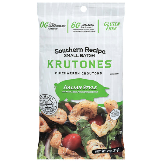 Southern Recipe Small Batch Italian Style Pork Rind Krutones - 2 oz (Pack of 6)