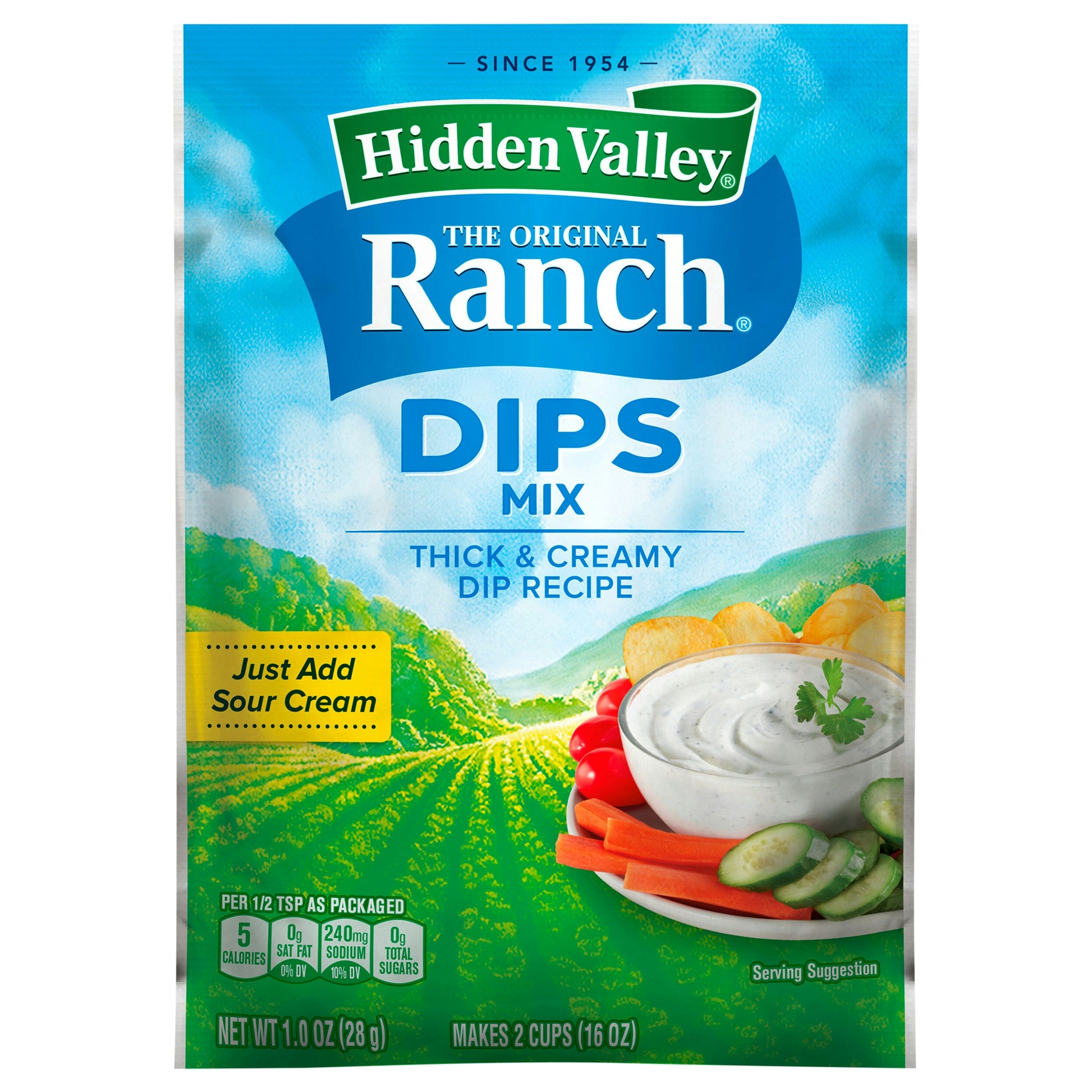 Hidden Valley Ranch Dip Mix Ranch Original 1 Oz Pack of 24