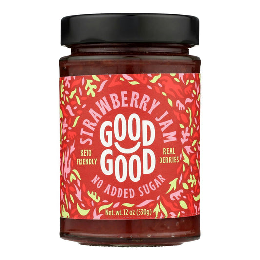 Good Good - Jam Strawberry No Sugar 12 oz (Pack of 6)
