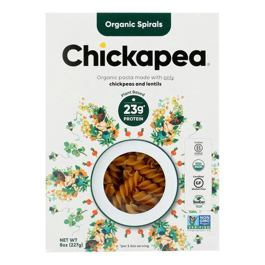 Chickapea Pasta - Pasta - Spirals 8 oz (Pack of 6)