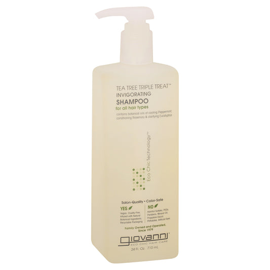 Giovanni Cosmetics Shampoo T Tree Triple Treat 24 Oz (Pack of 3)