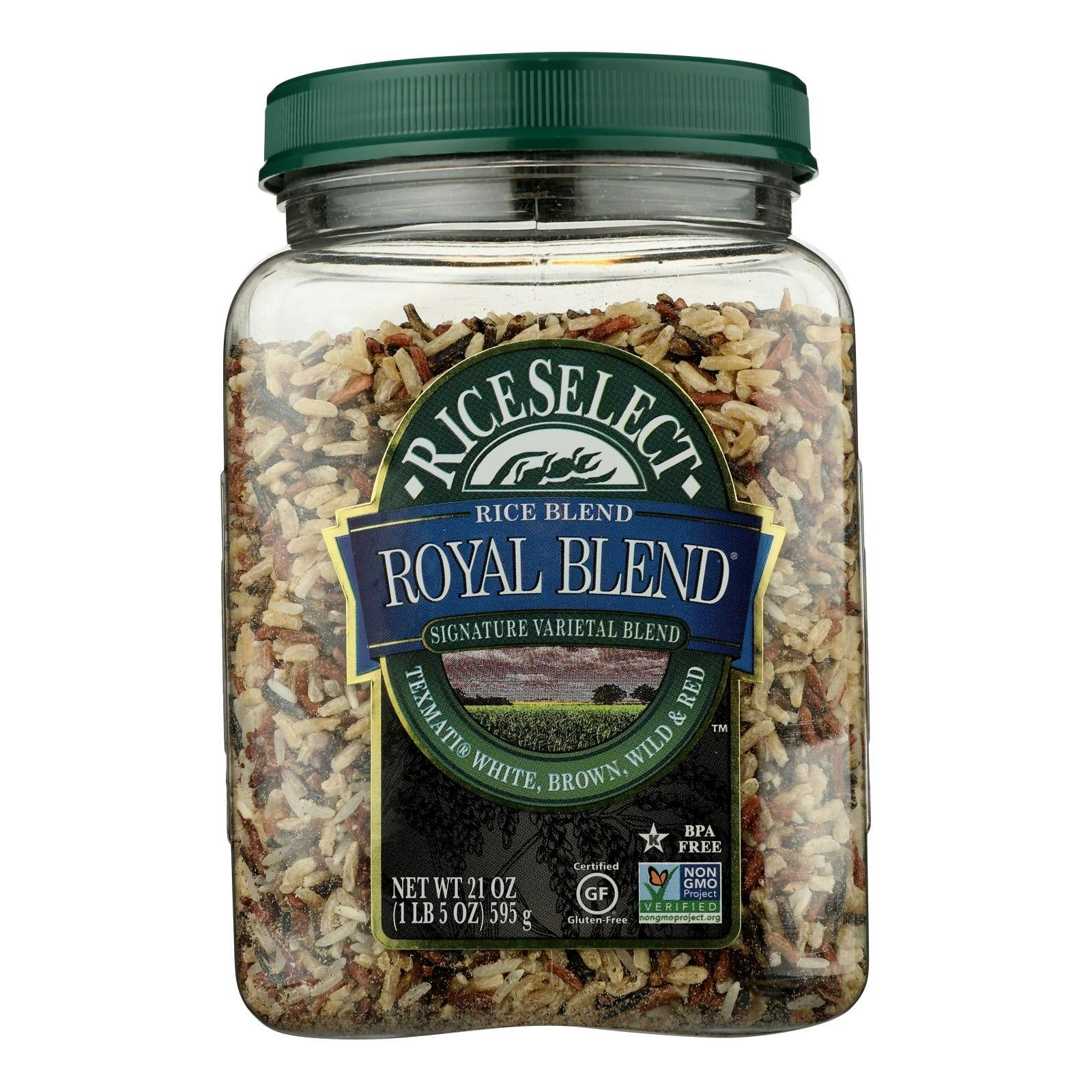 Rice Select Royal Blend - White Brown and Red 21 oz (Pack of 4)
