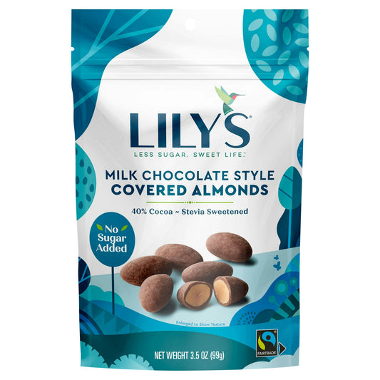 Lilys Sweets Almonds Milk Chocolate 3.5 Oz (Pack of 12)