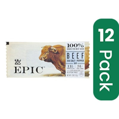Epic - Bar Beef Sea Salt Pepper 1.3 oz (Pack of 12)