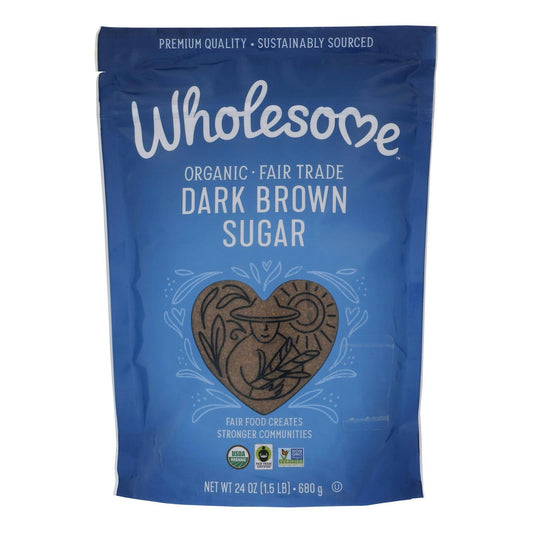Wholesome Brown Sugar Ft Dark Organic - 24 oz (Pack of 3)