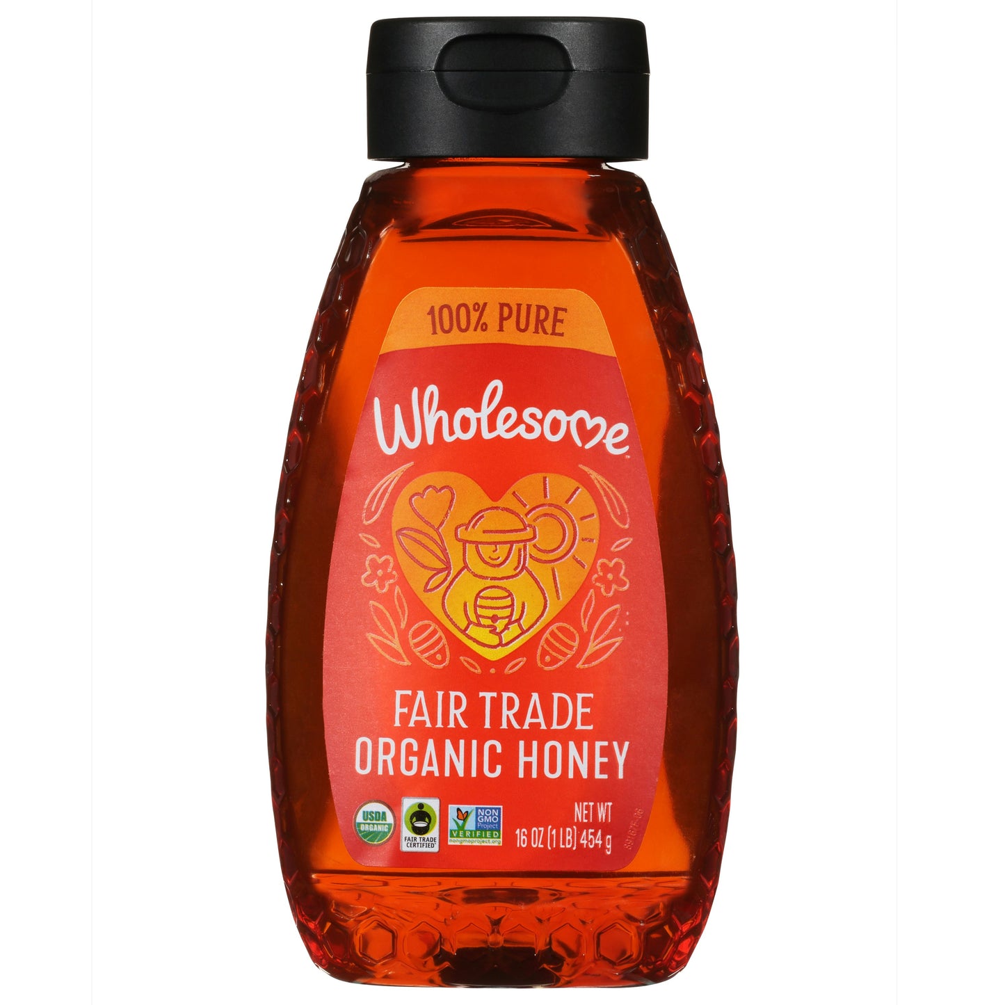 Wholesome Sweeteners Honey - Organic - Amber - Squeeze Bottle - 16 oz (Pack of 6)