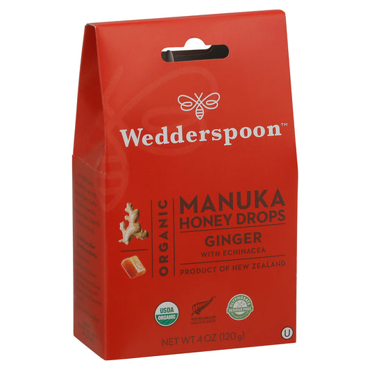Wedderspoon Drop Manuka Ginger 4 oz (Pack of 6)