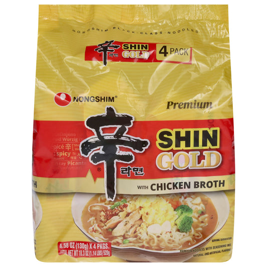 Nongshim Gold Ramyun Noodles 18.32 oz (Pack of 4)