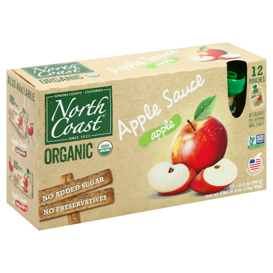 North Coast Applesauce Peach 12Pack Organic 38.4 Oz (Pack of 4)