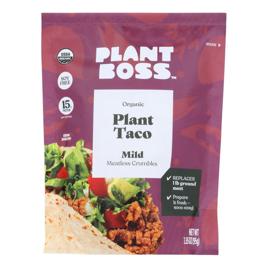 Plant Boss - Mild Plant Taco Meatless Crumbles 3.35 oz (Pack of 6)