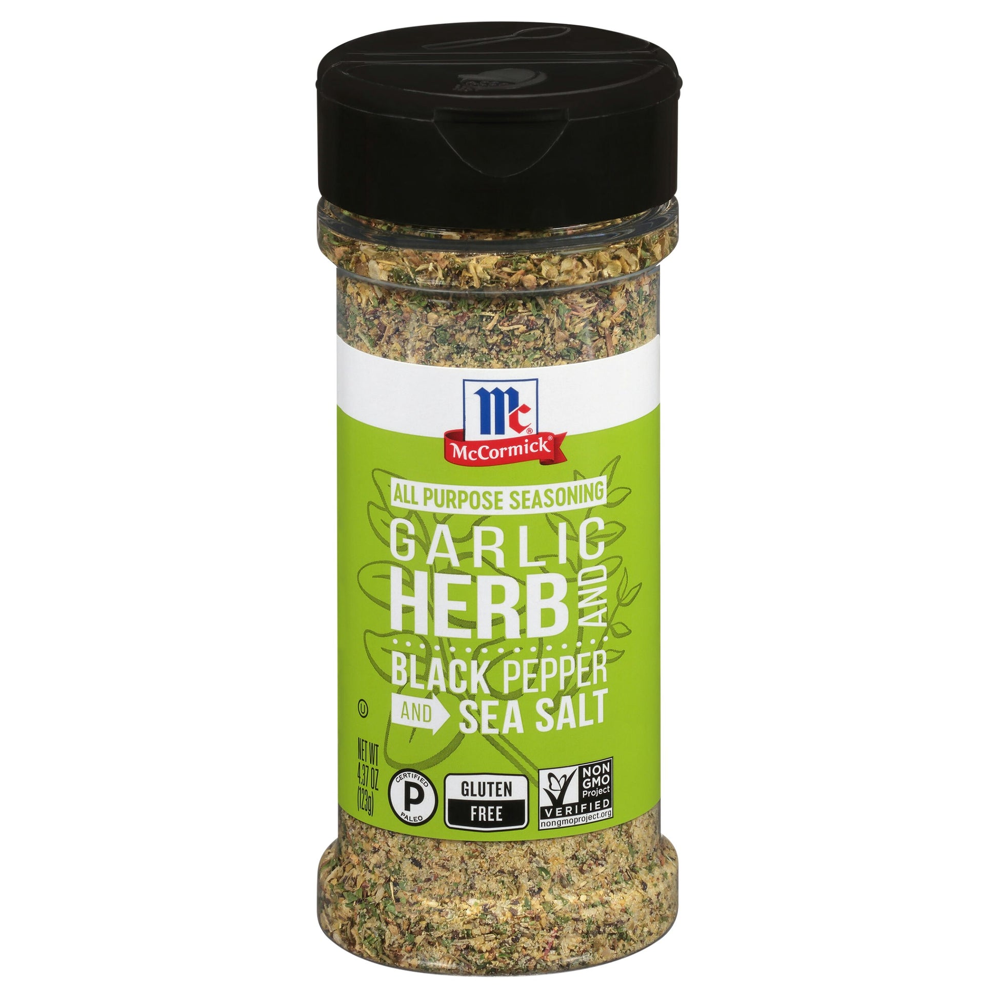 Mc Cormick Spice Black Pepper and Sea Salt Garlic Herb 4.37 Oz Pack of 6