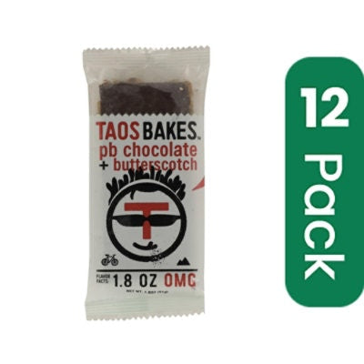 Taos Bakes Peanut Butter Chocolate Butterscotch Bar - 1.8 oz (Pack of 12)