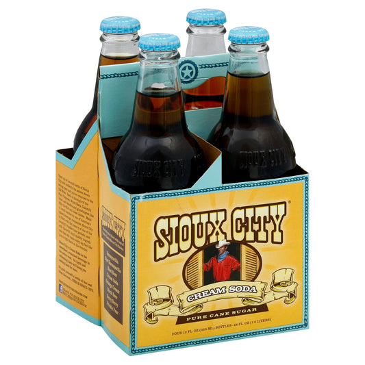 Sioux City Soda 4Pack Cream Soda 48 fl oz (Pack of 6)