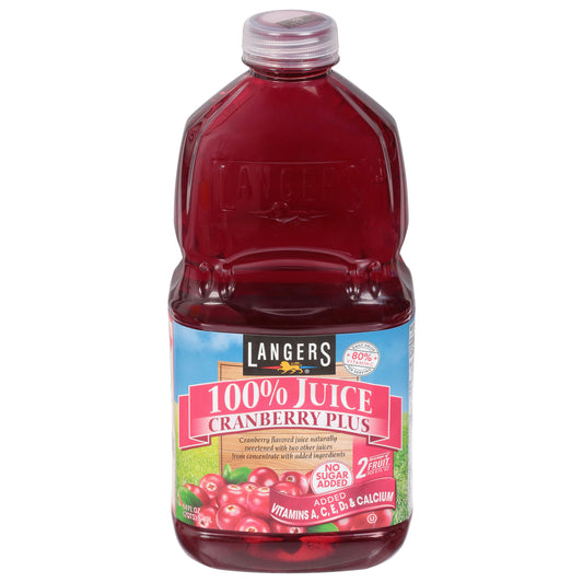 Langers Juice Cranberry 100% Plus 64 fl oz (Pack of 8)